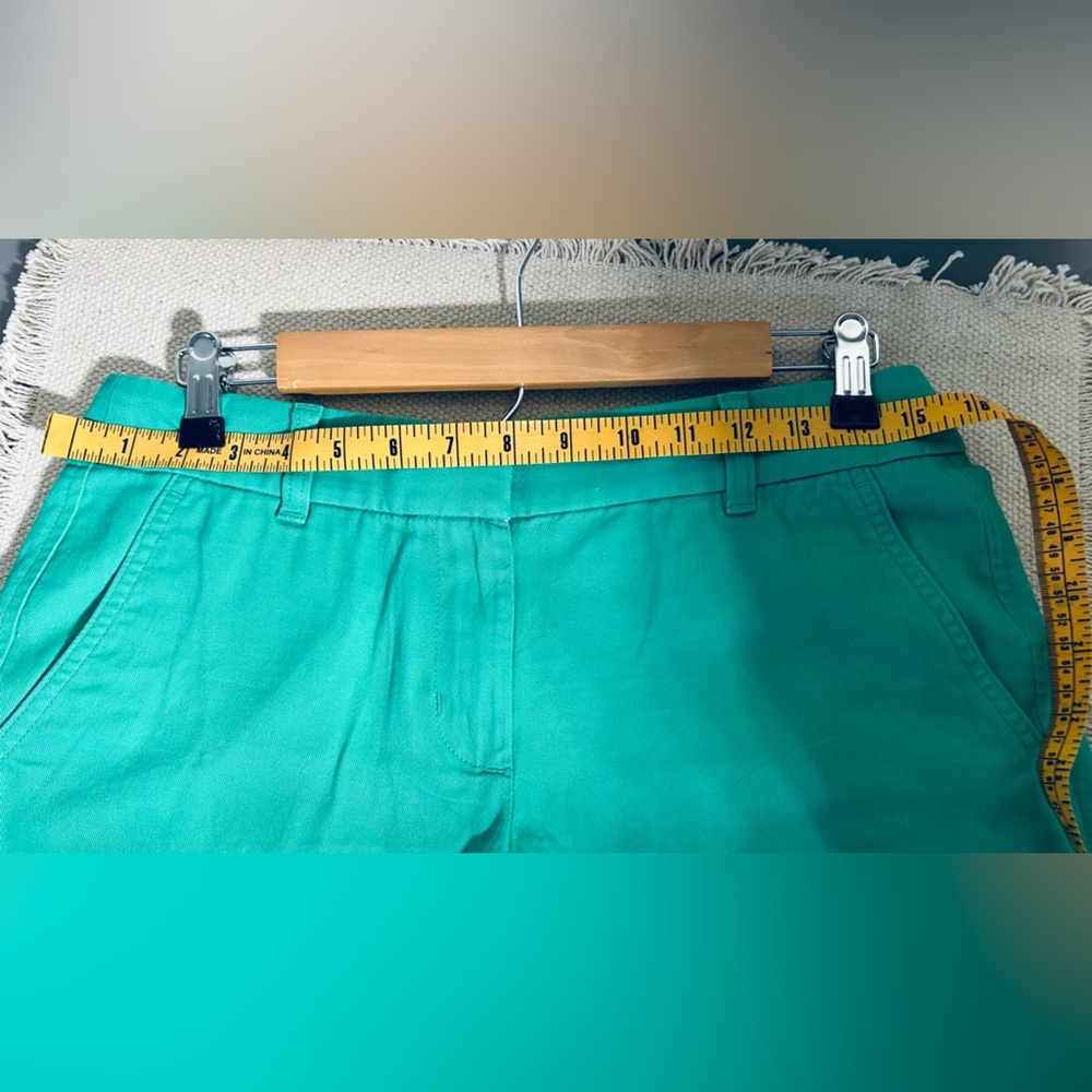 J. Crew Green Classic Twill Bermuda Shorts - Picture 8 of 10